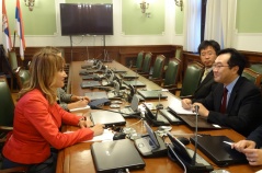 27 October 2015 The Foreign Affairs Committee Chairperson in meeting with the South Korean Ambassador 